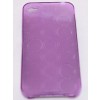 Силиконовый чехол для iPhone 4/4S - круги - фиолетовый
