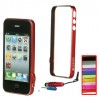 Бампер - накладка - ободок Cross-Line для iPhone 4/4S красный