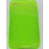 Силиконовый чехол для iPhone 4/4S - круги - зеленый